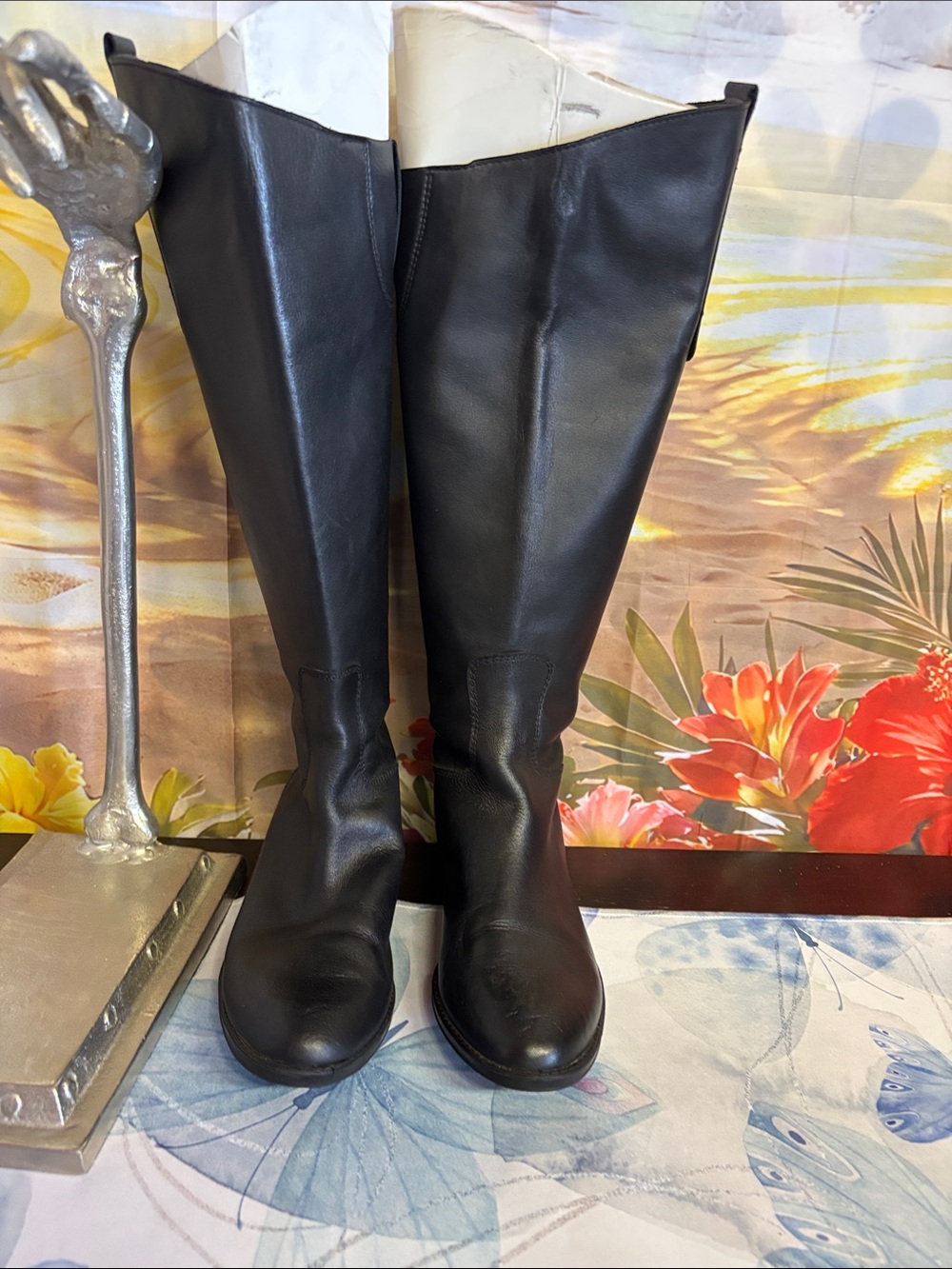 Sam Edelman Black Over-the-Knee Leather Boots